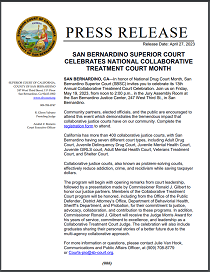 SBSC Celebrates National Collaborative Treatment Court Month